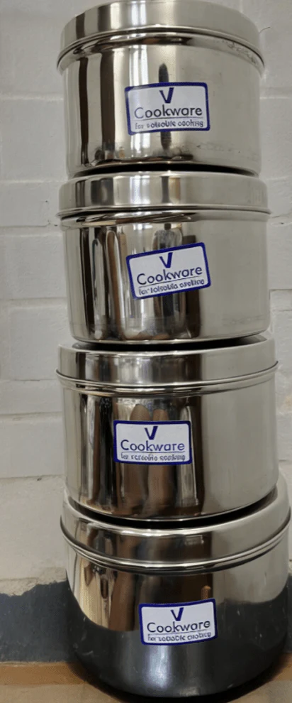 Vcookware Stackable Stainless Steel Food Storage Containers large